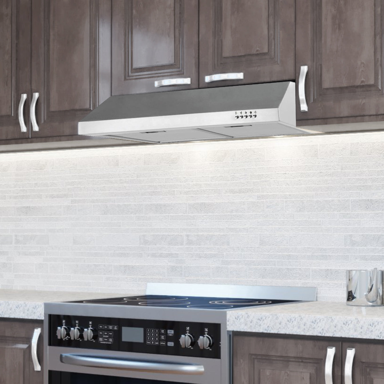UCL630 30-Inch 400 CFM Ducted Under Cabinet Range Hood - Powerful Kitchen Ventilation for Smoke, Grease & Odor Removal - Perfect for Home Cooking & Gas Stoves