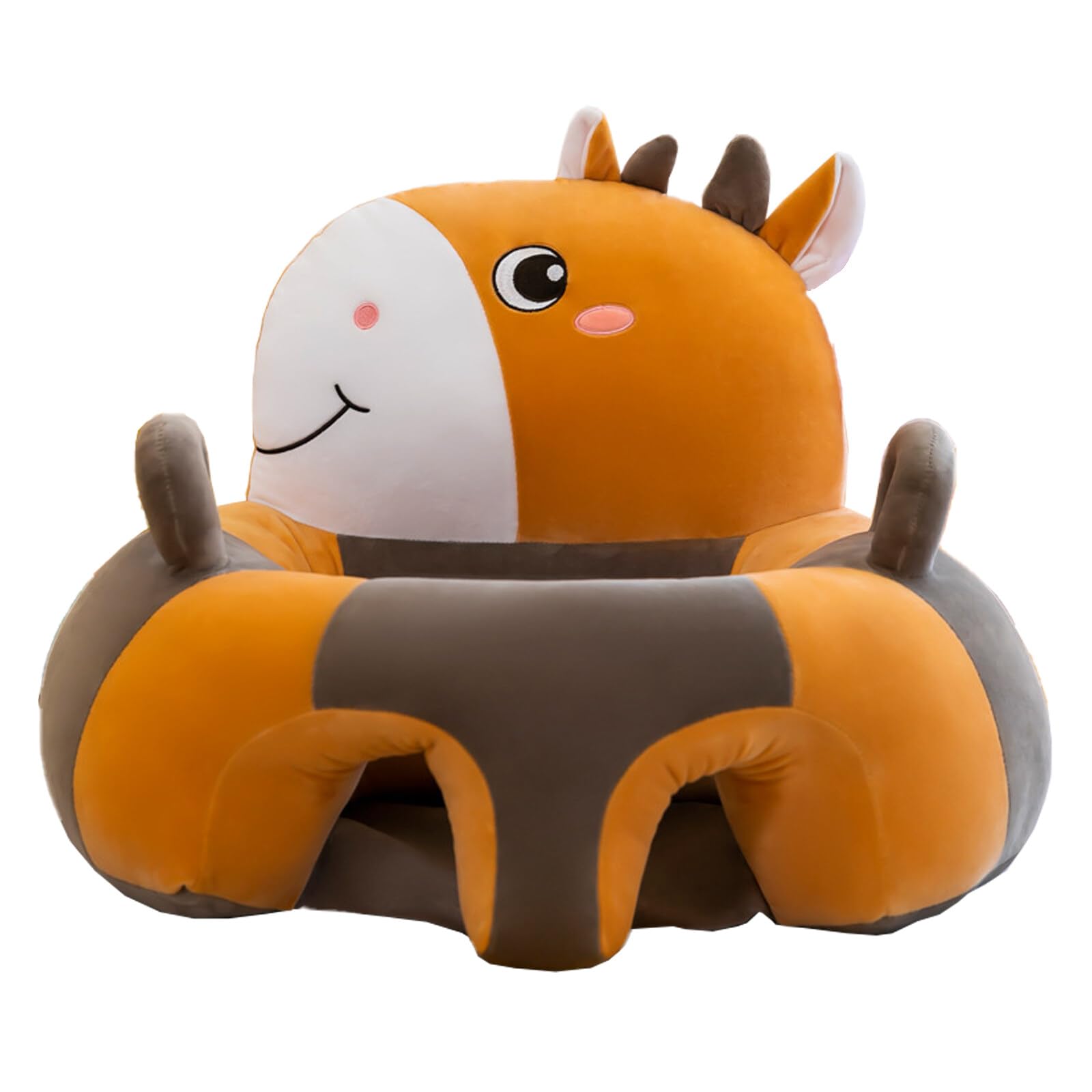Rehomy Baby Floor Seat Cover for Sitting Up Lounger - Soft Giraffe Design Chair Cover (No Filling Included) - Perfect for Infants Learning to Sit, Playtime & Nursery Decor