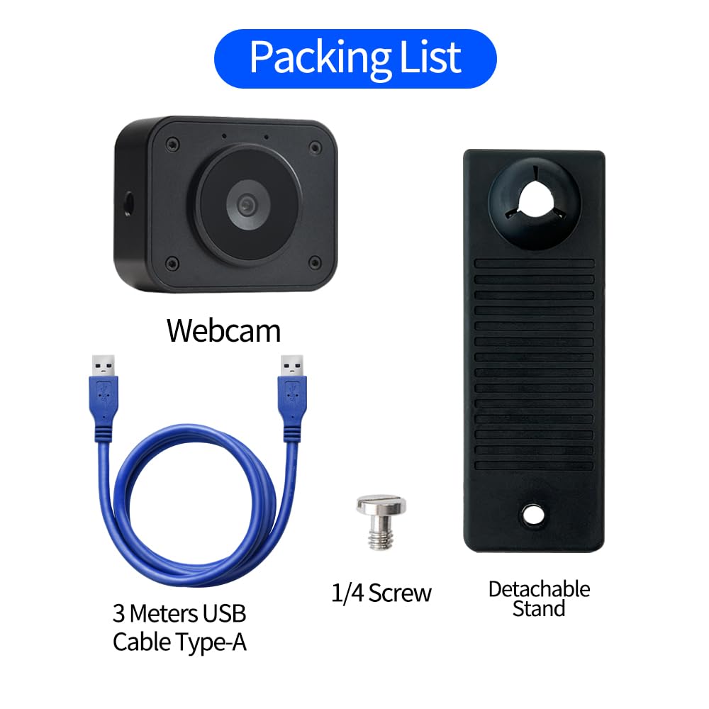 MOKOSE 4K Webcam with Microphone for PC & Laptop - Autofocus USB Streaming Camera, Plug & Play, 1/2.3