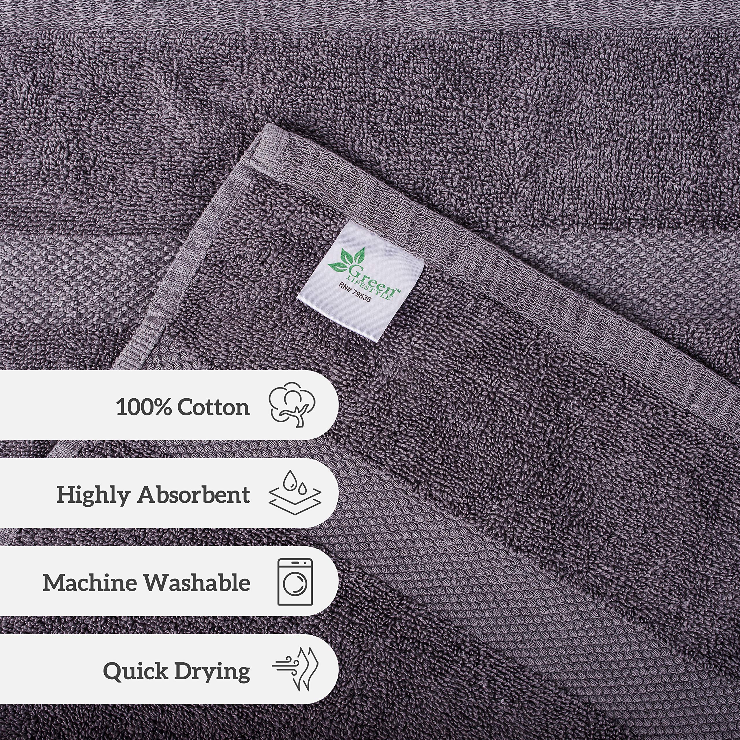 Premium Soft Cotton Towels for Pool, Spa & Gym - Lightweight, Super Absorbent & Quick Drying - 24