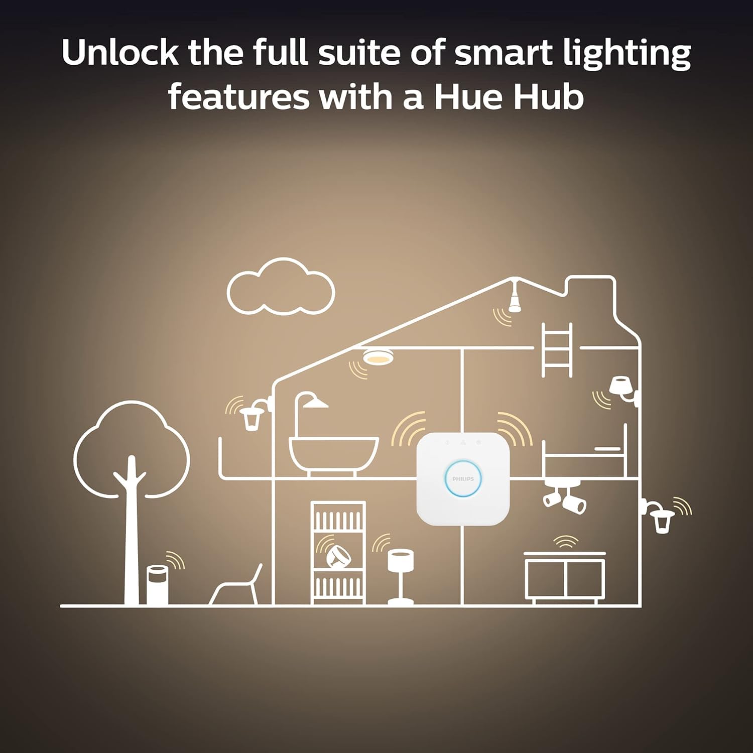 Philips Hue Smart 25W Candle-Shaped Filament LED Bulb - 4 Pack Soft Warm White Light (270LM, E12 Base) - Works with Alexa, Google Assistant & Apple HomeKit - Smart Home Lighting for Bedroom, Living Room & Dining Room