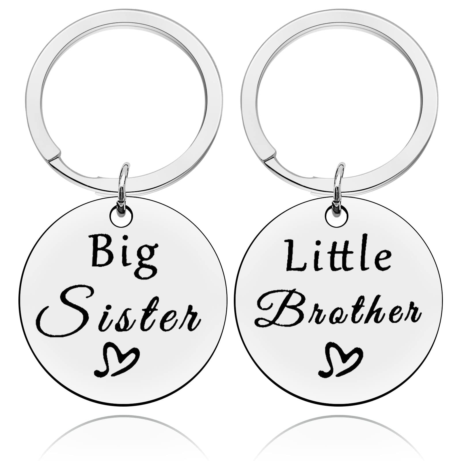 Best Brother Sister Keychain Set - Matching Gifts for Siblings, Birthday Present for Big Brother & Little Sister - Perfect for Family Bonding, Sibling Appreciation & Special Occasions