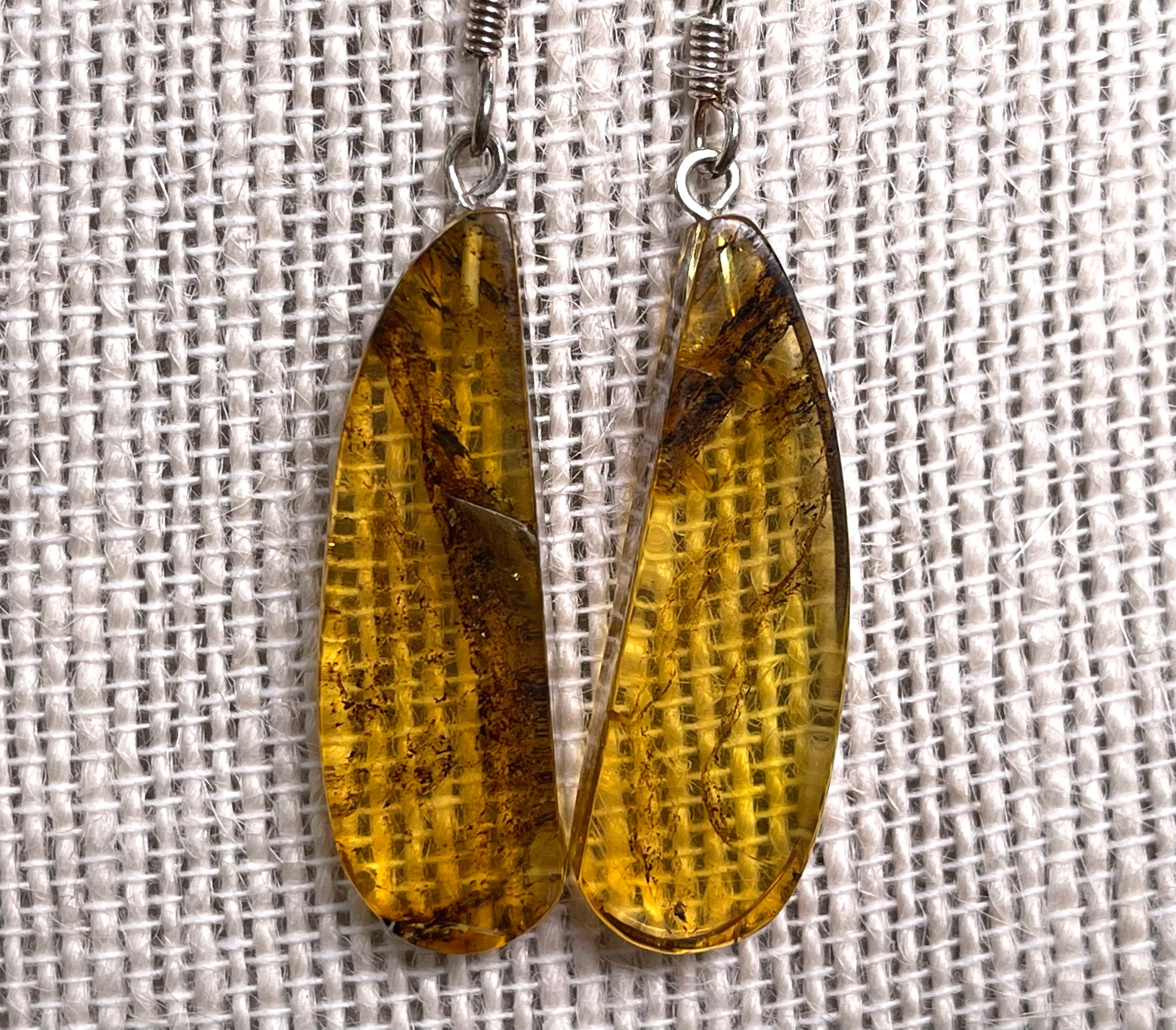 AMBER Crystal Earrings - Handmade Statement Dangle Earrings with Healing Stones | Boho Chic Jewelry for Women | Perfect for Parties, Weddings & Everyday Wear (Style 50352)