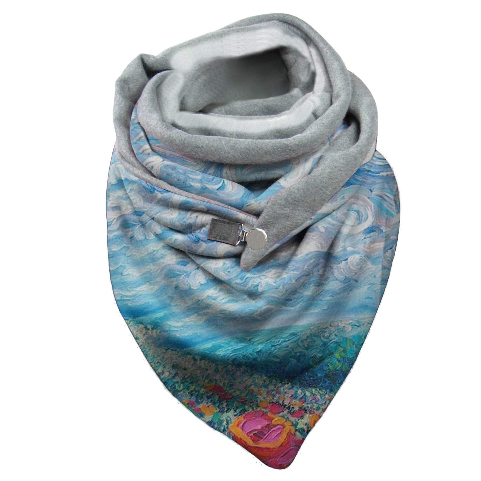 Fashion Winter Scarves for Women - Soft Warm Abstract Print Shawls & Wraps - Perfect for Casual Outfits & Cold Weather Protection