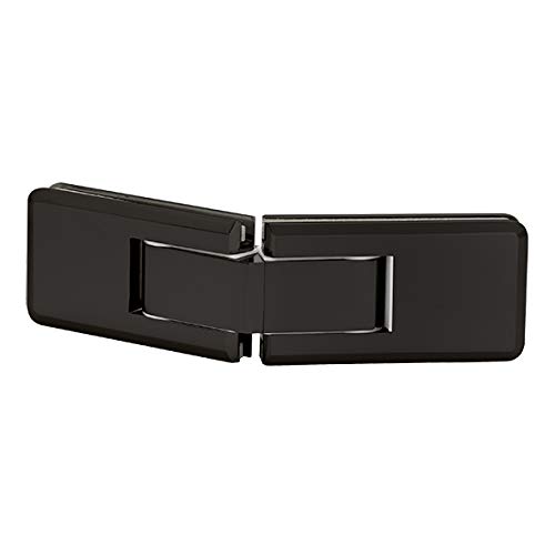 Brixwell H-C135GTG-OB 135 Degree Glass to Glass Hinge - Oil Rubbed Bronze Finish for Cabinet Doors & Shower Enclosures - Heavy Duty Crown Series Hardware for Modern Home Decor