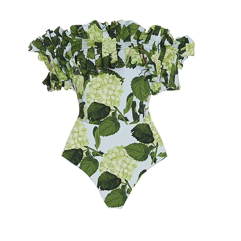 **Women's Floral Print One Piece Swimsuit with Cover Up Skirt - Bikini Sarong Set for Beach, Pool & Vacation - Bathing Suit with Wrap Skirt**