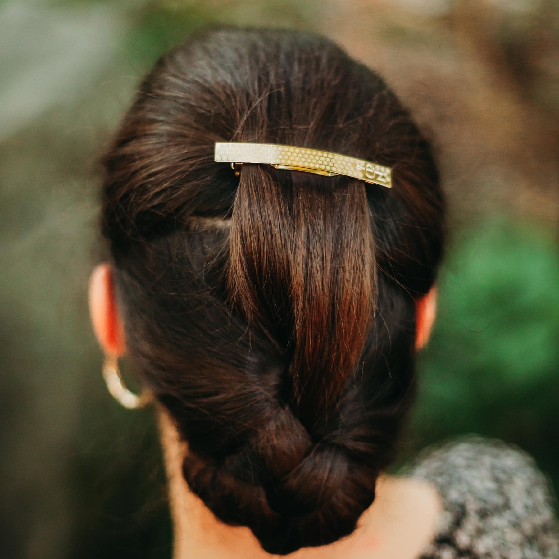 Gold-Tone Barrette Hair Clip with Elegant Decor - Perfect for Weddings, Parties & Everyday Hairstyles