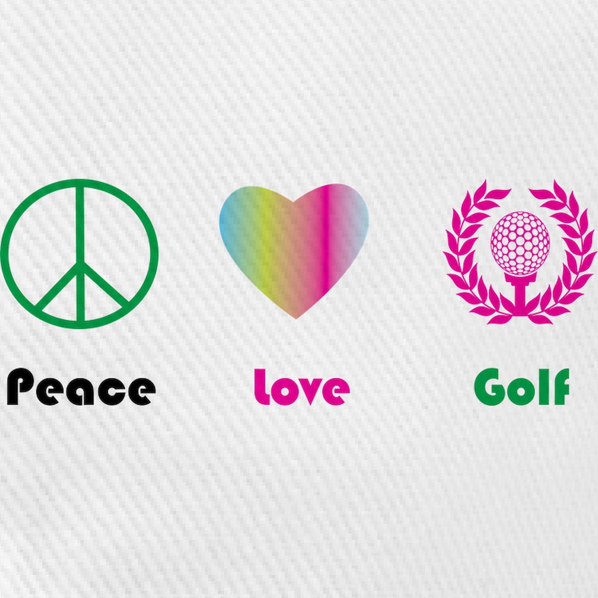 Peace Love Golf Baseball Cap - Adjustable Unisex Golf Hat for Men & Women - Perfect for Golfing, Outdoor Sports & Casual Wear