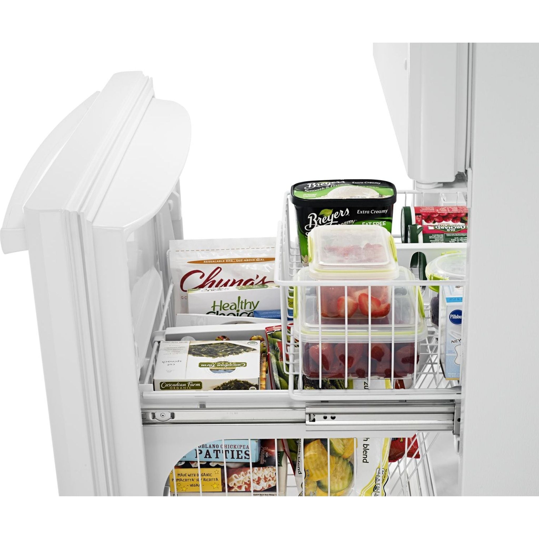 Amana ABB1924BRW Bottom Mount Refrigerator - 18.2 Cu. Ft. White Energy Star Rated for Kitchen & Home Use