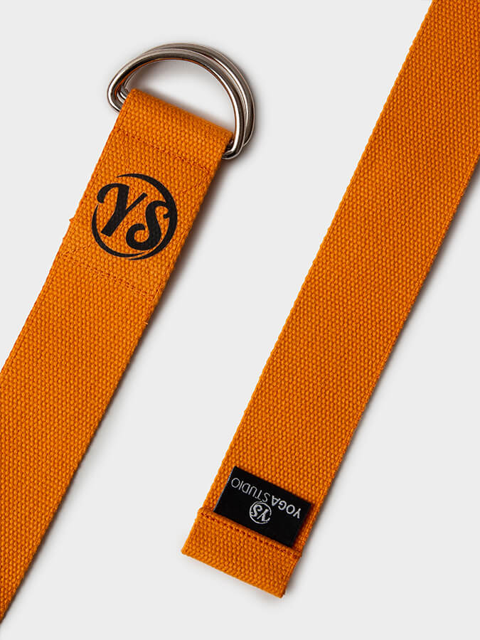 GOTS Certified Organic Cotton Yoga Belt with D-Ring - 2.5m (8.2ft) Stretchable Strap for Yoga, Pilates & Fitness - Perfect for Studio Practice, Home Workouts & Travel