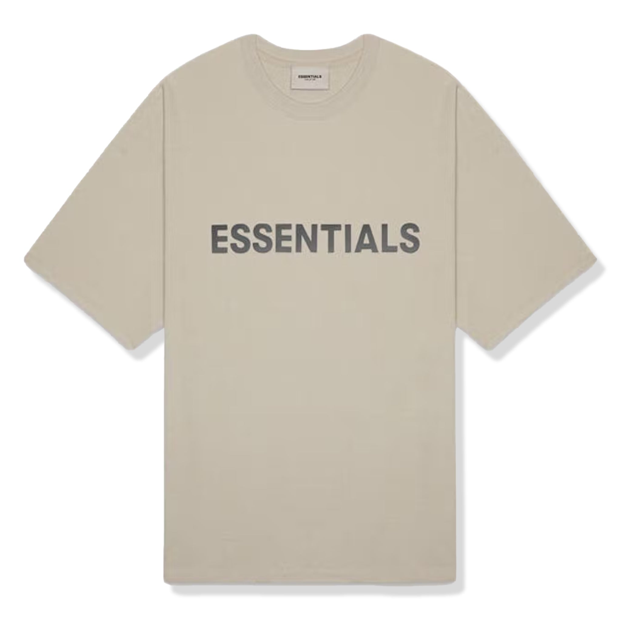 Fear of God Essentials Olive/Khaki T-Shirt for Men - Soft Cotton Crewneck Tee - Streetwear & Casual Outfit Essential - Perfect for Everyday Wear and Layering