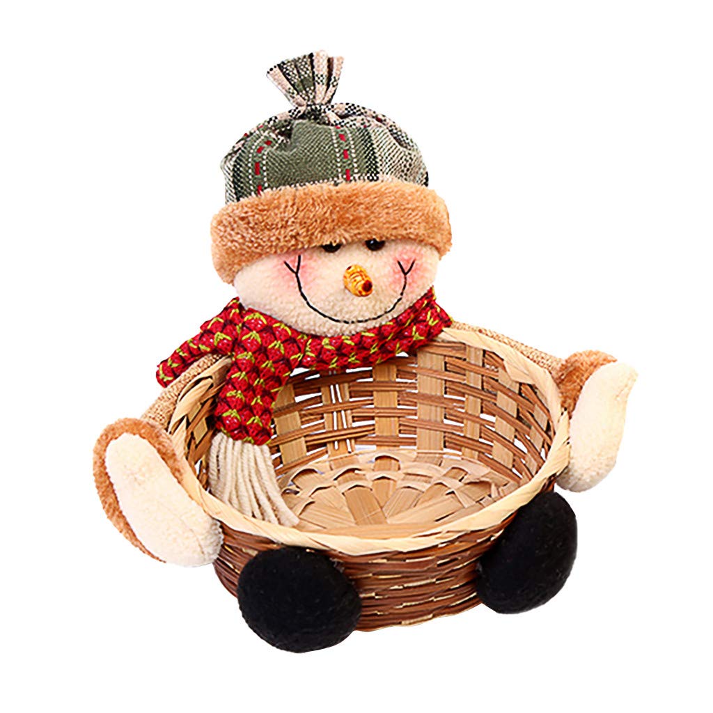 Festive Christmas Candy Storage Basket - Santa Claus Holiday Decor for Home, Snacks, Fruits & Biscuits | Perfect for Gift Baskets, Party Decorations & Seasonal Home Interior Styling