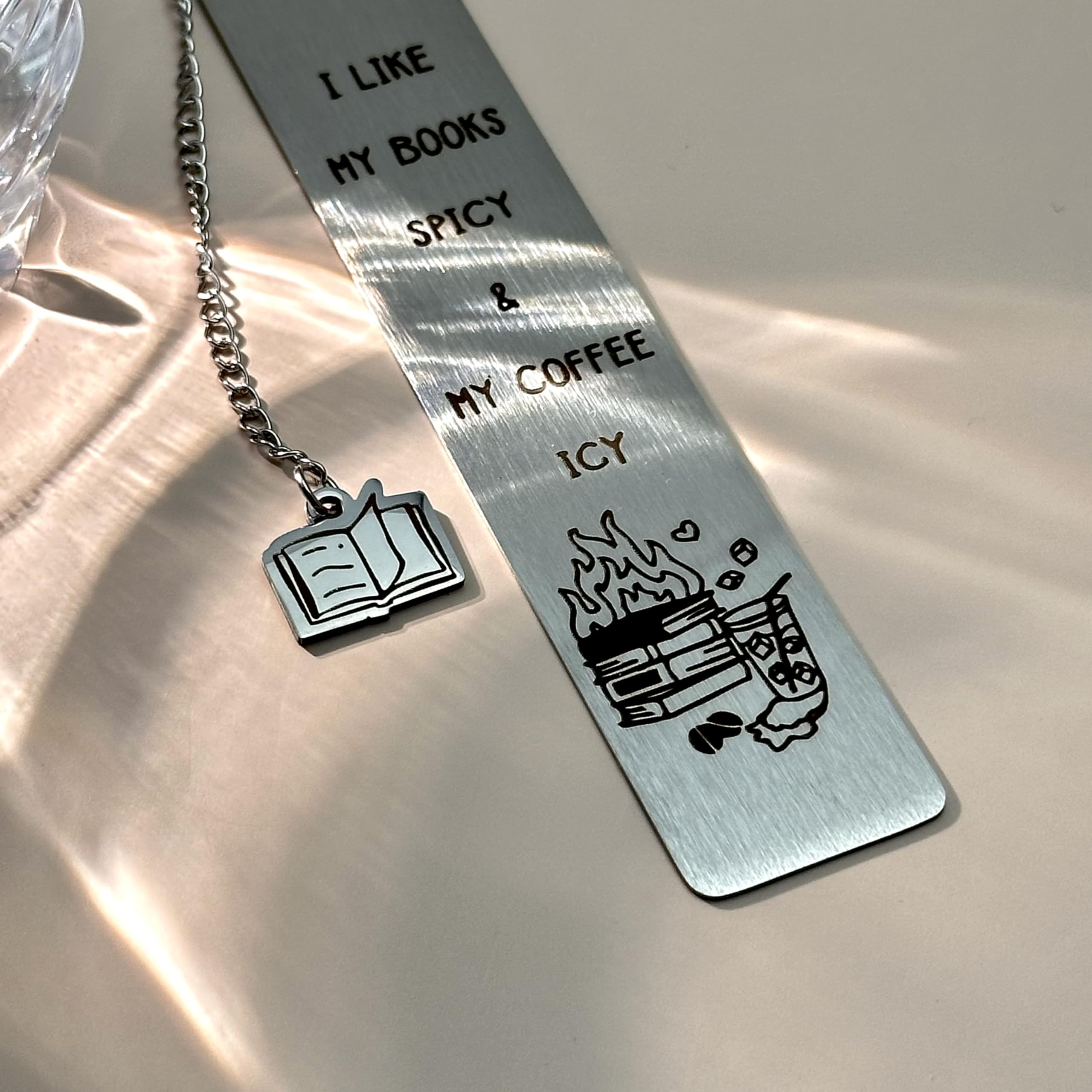 Spicy Bookmark for Women - Unique Reading Accessories, Funny Book Lover Gifts for Coffee Drinkers & Book Club Members - Perfect Birthday Present for Readers & Best Friends (Ideal for Book Clubs, Coffee Dates & Reading Nooks)