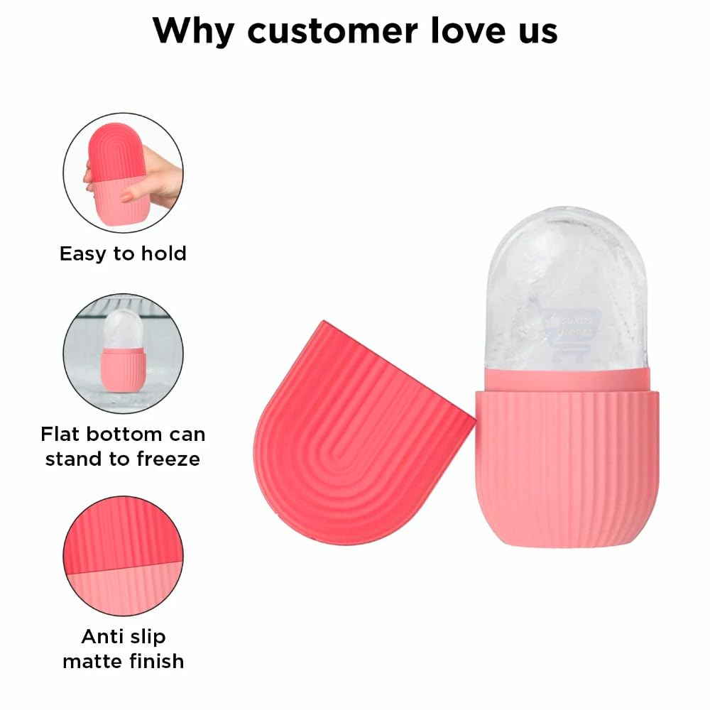 SUXUS SHOPEE Ice Roller for Face, Neck & Eyes - Leakproof Facial Massage Tool for Puffiness & Wrinkles - Perfect for Skincare Routine, Morning Depuffing & Post-Workout Recovery
