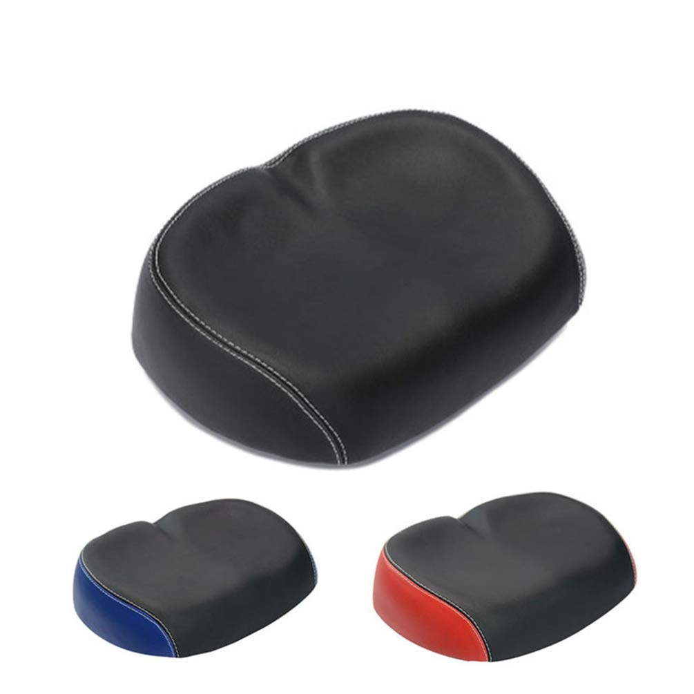 BESPORTBLE Comfortable PU Leather Bike Seat Cover - Soft Exercise & Mountain Bike Saddle Cushion - Black - Perfect for Cycling, Commuting & Outdoor Adventures