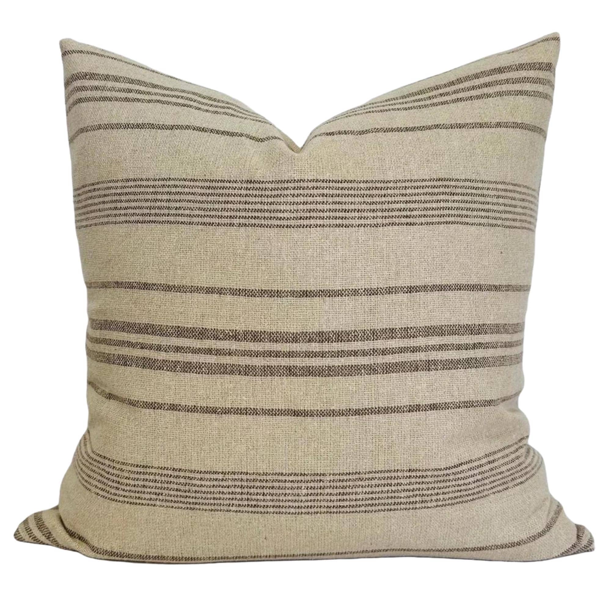Premium George Striped Pillow Cover - Soft & Stylish Decorative Throw Pillow Case for Sofa, Bed, Couch - Home Decor & Living Room Accent