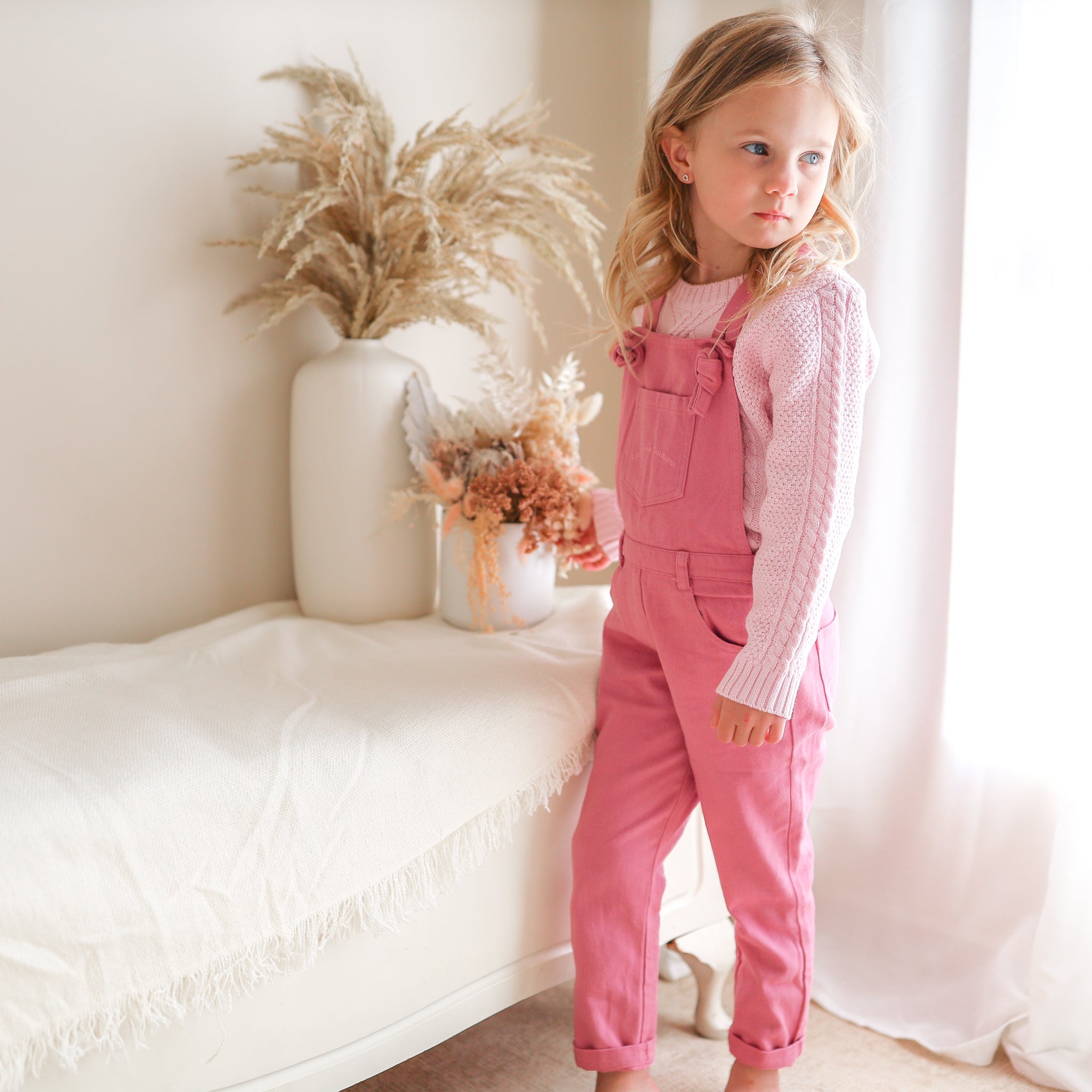 Soft Pullover Knit Sweater for Women - Baby Pink | Cozy Winter Wear & Casual Outfit Essential