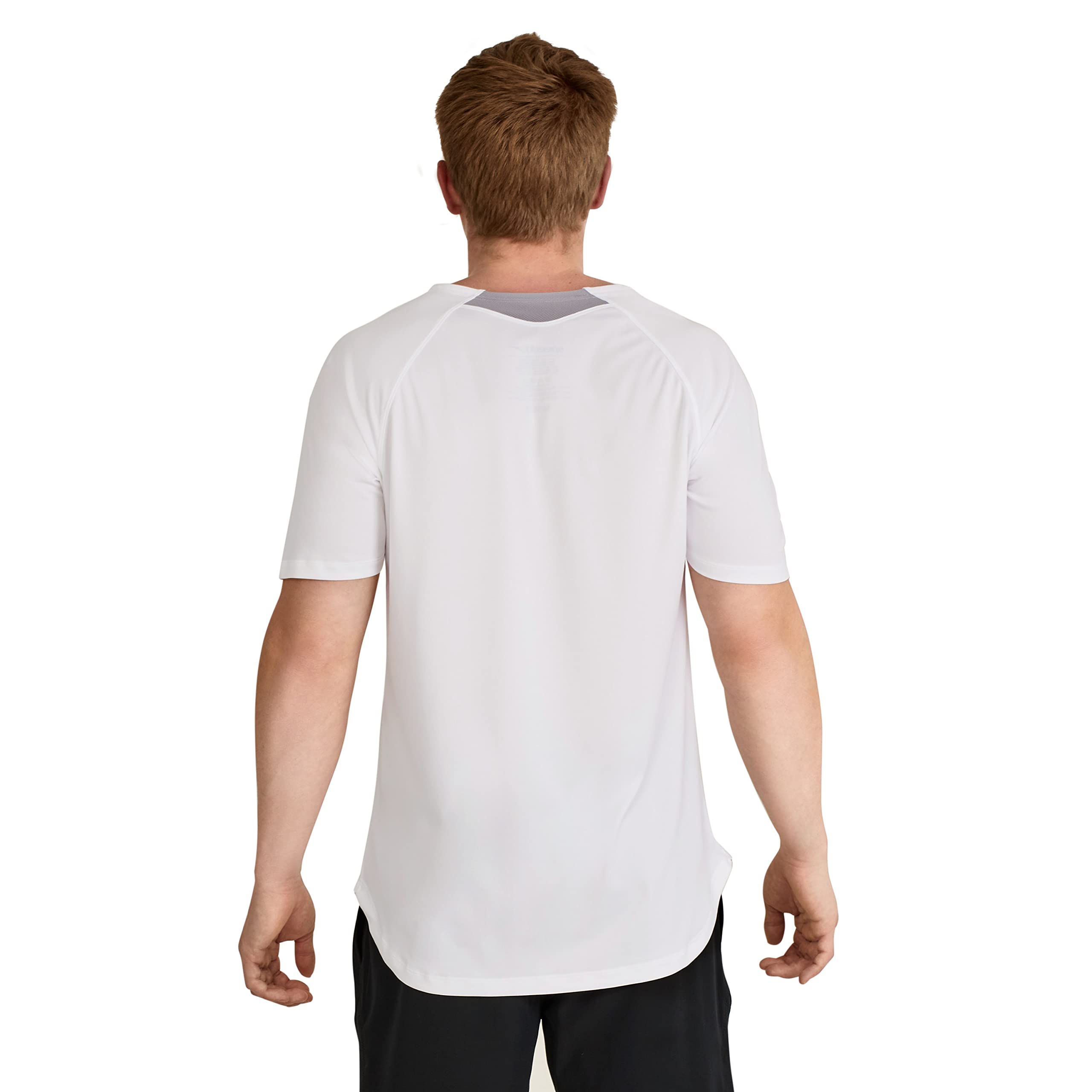 Speedo Men's UV Protection Swim Shirt - Short Sleeve Quick Dry Rashguard for Swimming, Surfing & Water Sports | UPF 50+ Sun Shirt for Beach & Pool Activities