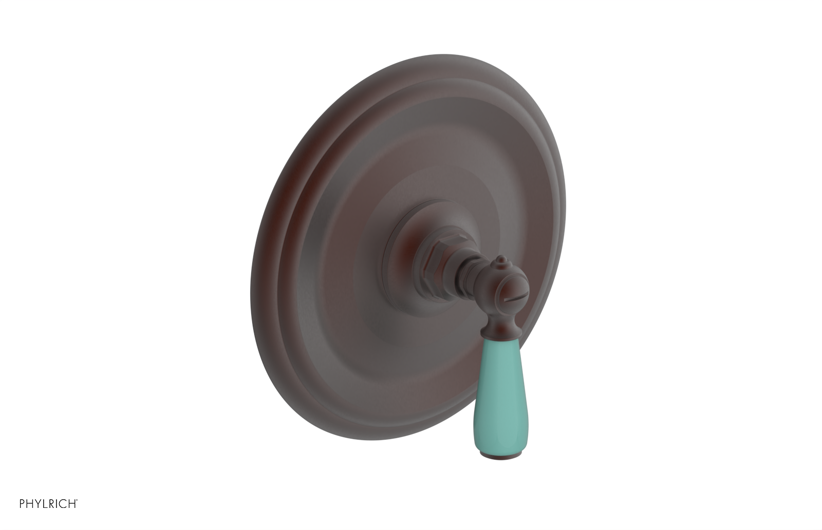 Jamestown Thermostatic Shower Trim Kit with Lever Handle & Turquoise Accents - 4-735 Model - Perfect for Modern Bathroom Renovations and Spa-Like Shower Experiences