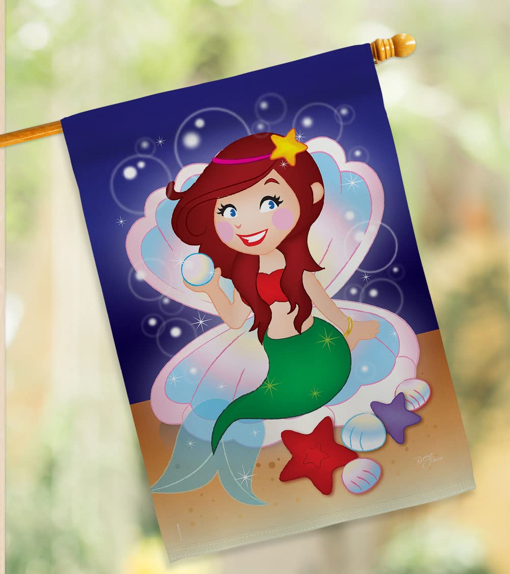 Mermaid Garden Flag Set - Coastal Decor for Outdoor Summer Yard