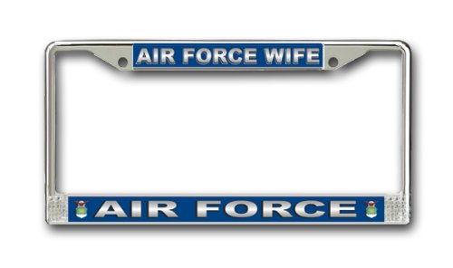 MilitaryBest Air Force Wife License Plate Frame - Durable Car Accessory for Military Spouses & Supporters - Perfect for Cars, Trucks & SUVs to Show Military Pride