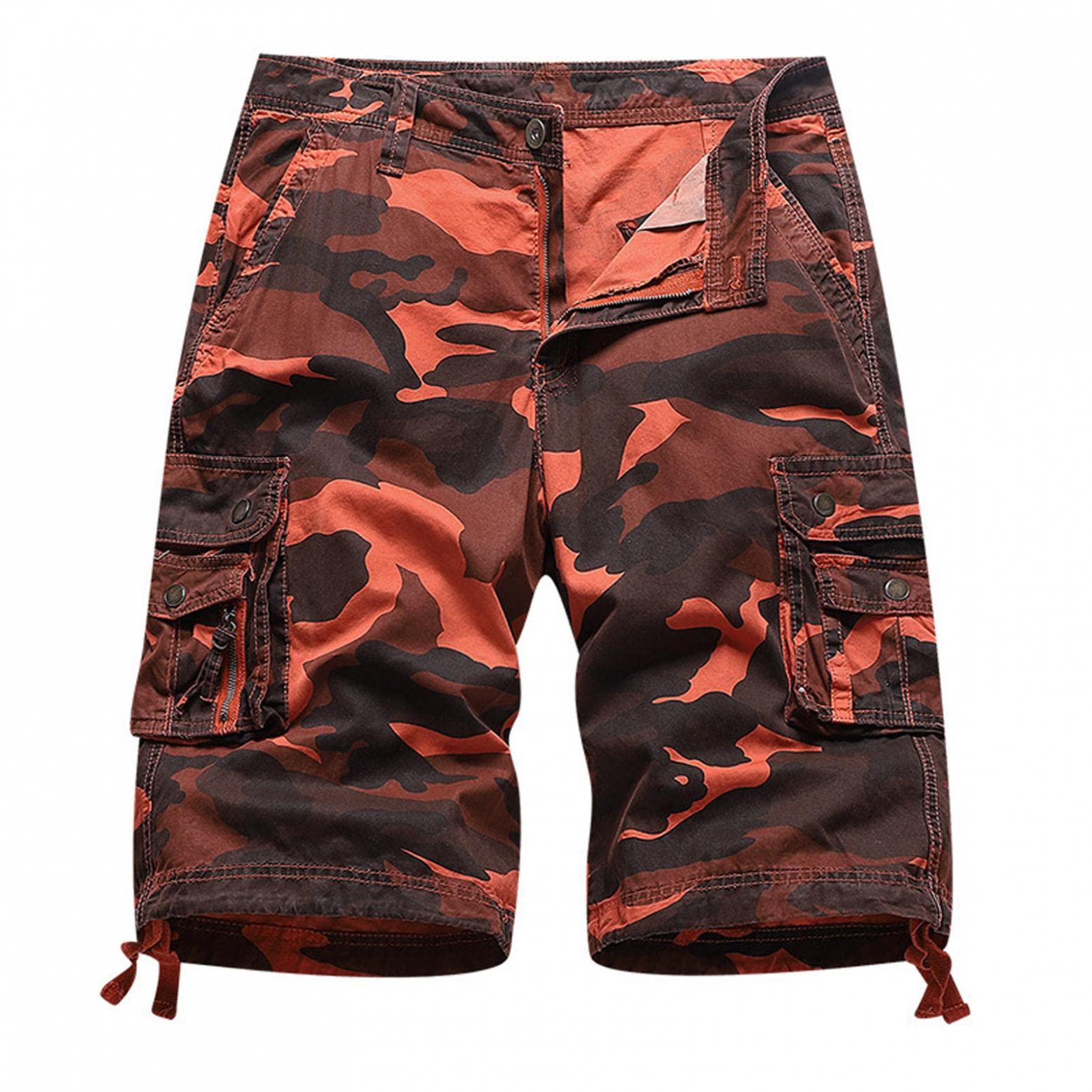 Big and Tall Men's Cargo Shorts - Cotton Flat Front Workout Shorts with Pockets | Classic Fit for Gym, Hiking & Casual Wear