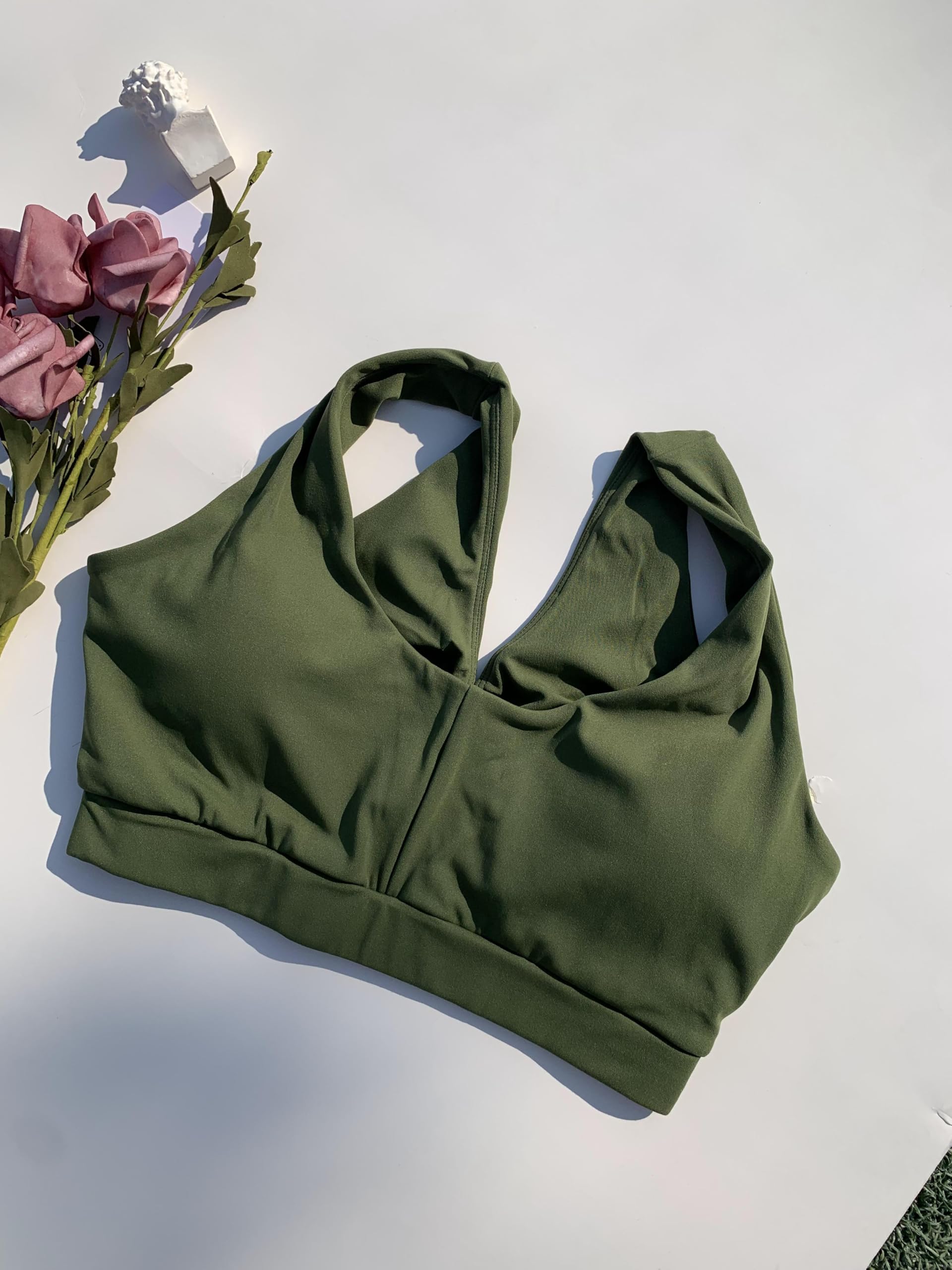 TomTiger Women's High Impact Sports Bra with Removable Padded Cups - Supportive Activewear Tank Top for Yoga, Running, Gym & Fitness Workouts - Breathable & Comfortable for High-Intensity Exercise