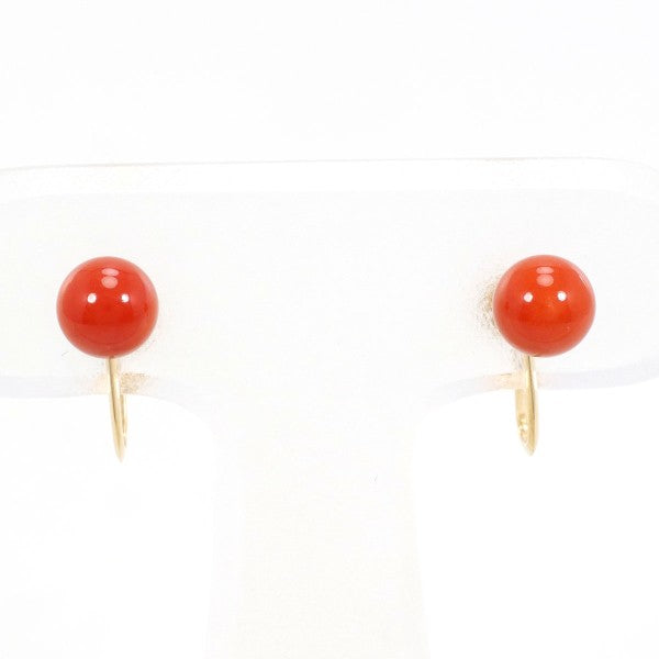 18K Yellow Gold Coral Earrings - Handmade Dangle Jewelry for Women, Gift for Her | Perfect for Weddings, Parties & Special Occasions