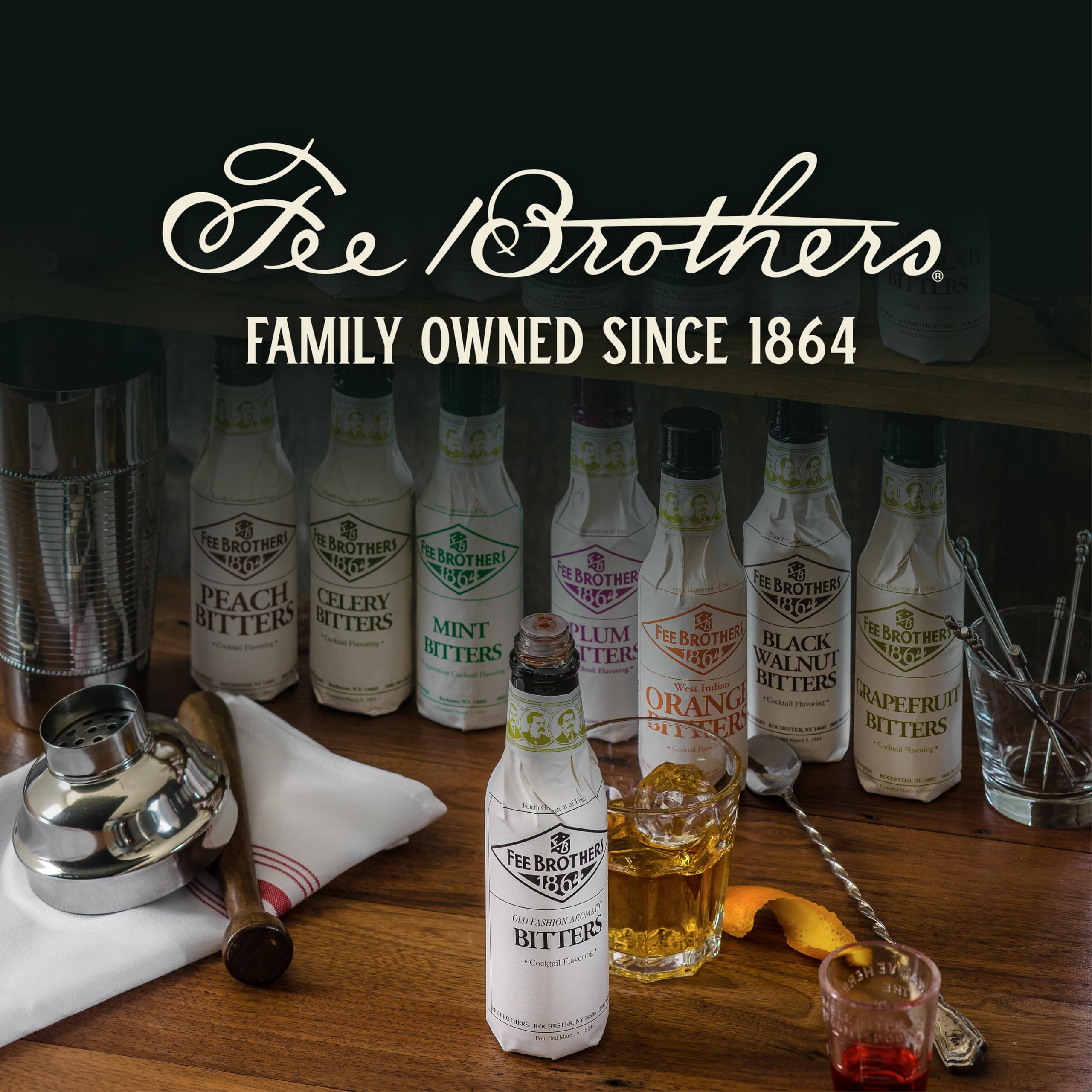Fee Brothers West Indian Orange Cocktail Bitters - Premium Aromatic Cocktail Mixer & Concentrated Flavoring | Gluten Free, Vegan-Friendly | 5 fl oz | Perfect for Cocktails, Mocktails & Baking Recipes