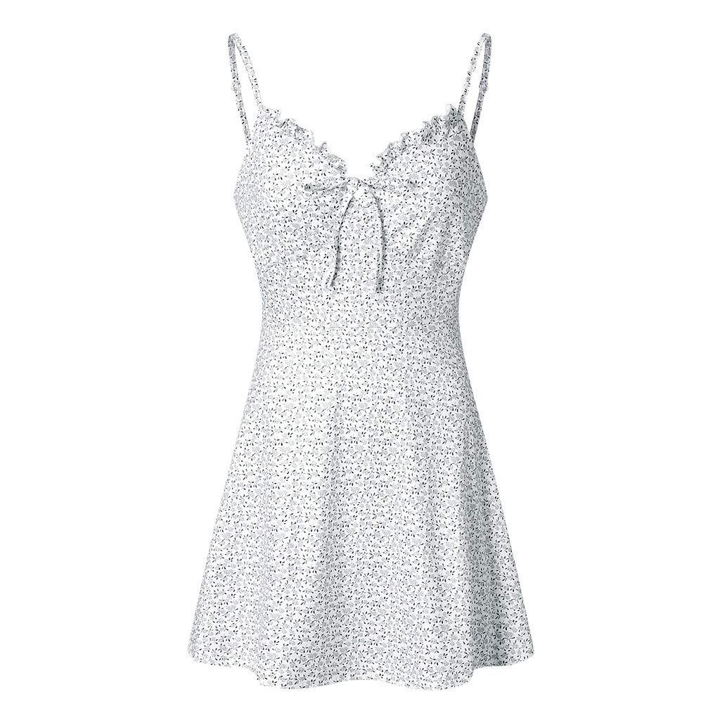 Qixiu Women's Floral Print Mini Dress - Summer Beach Cami Cocktail Dress for Casual Outings, Parties & Vacations | Lightweight & Comfortable