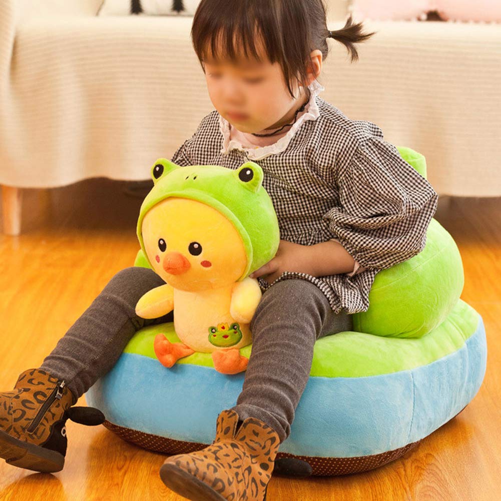 WAYUTO Soft Plush Baby Sofa Chair - Infant Support Seat for Learning to Sit, Floor Seat for Toddlers & Kindergarten Kids - Pink Elephant Design | Perfect for Playtime, Nursery, and Early Childhood Development