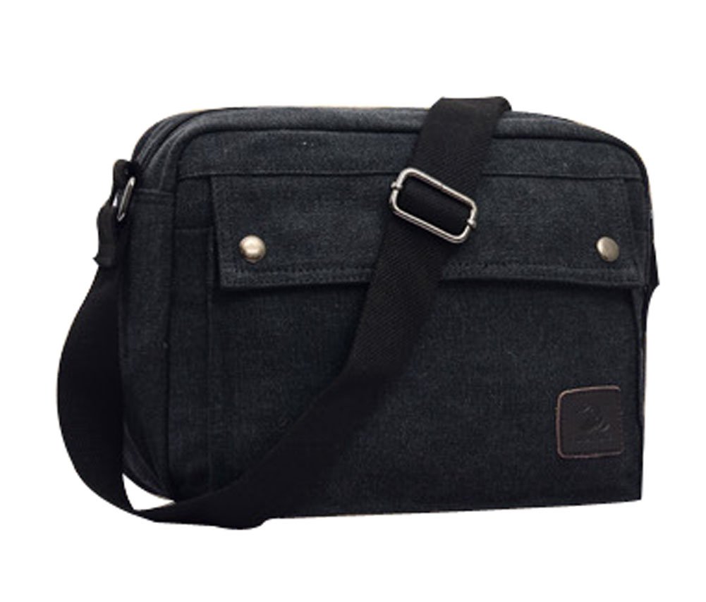Vintage Canvas Messenger Bag for Men & Women - Eco-Friendly Shoulder Business Satchel with iPad Compartment | Perfect for Work, Travel & Daily Commute