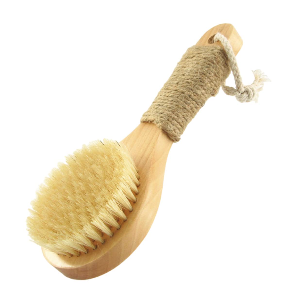 FOMIYES Hanging Bath Brush with Anti-Slip Short Handle - 20CM Body Scrubber with Sturdy Bristles for Shower & Exfoliation - Perfect for Back Cleaning, Foot Scrub, and Spa Relaxation at Home