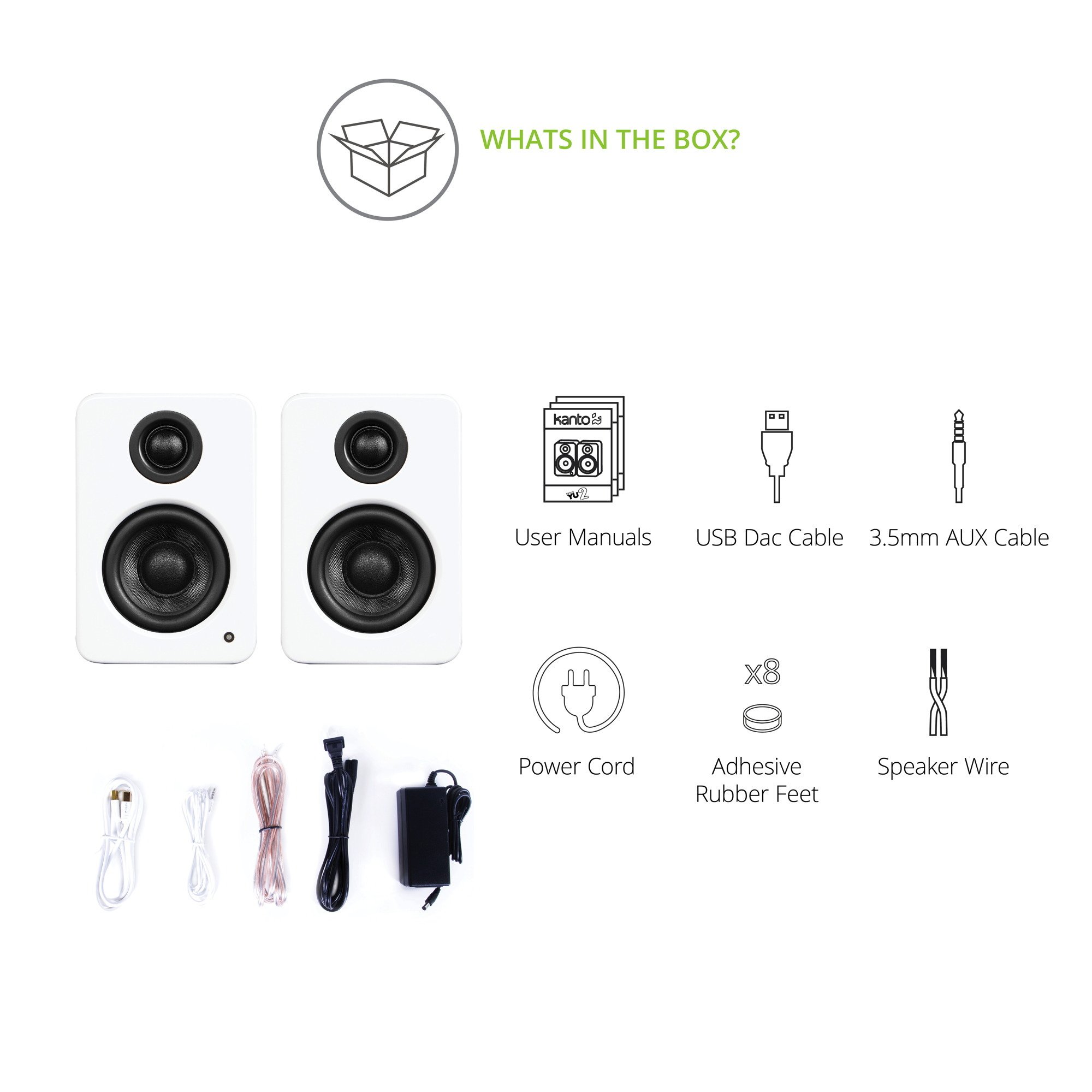 Kanto YU2 100W Powered Desktop Speakers with 3