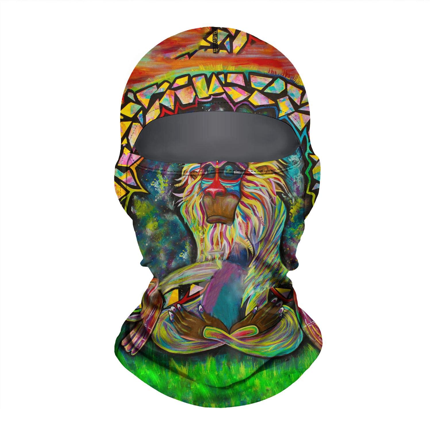 Windproof Ski Mask Balaclava for Men & Women - Space, Planet, Galaxy & Alien Design - Cold Weather Face Cover for Skiing, Snowboarding & Outdoor Activities