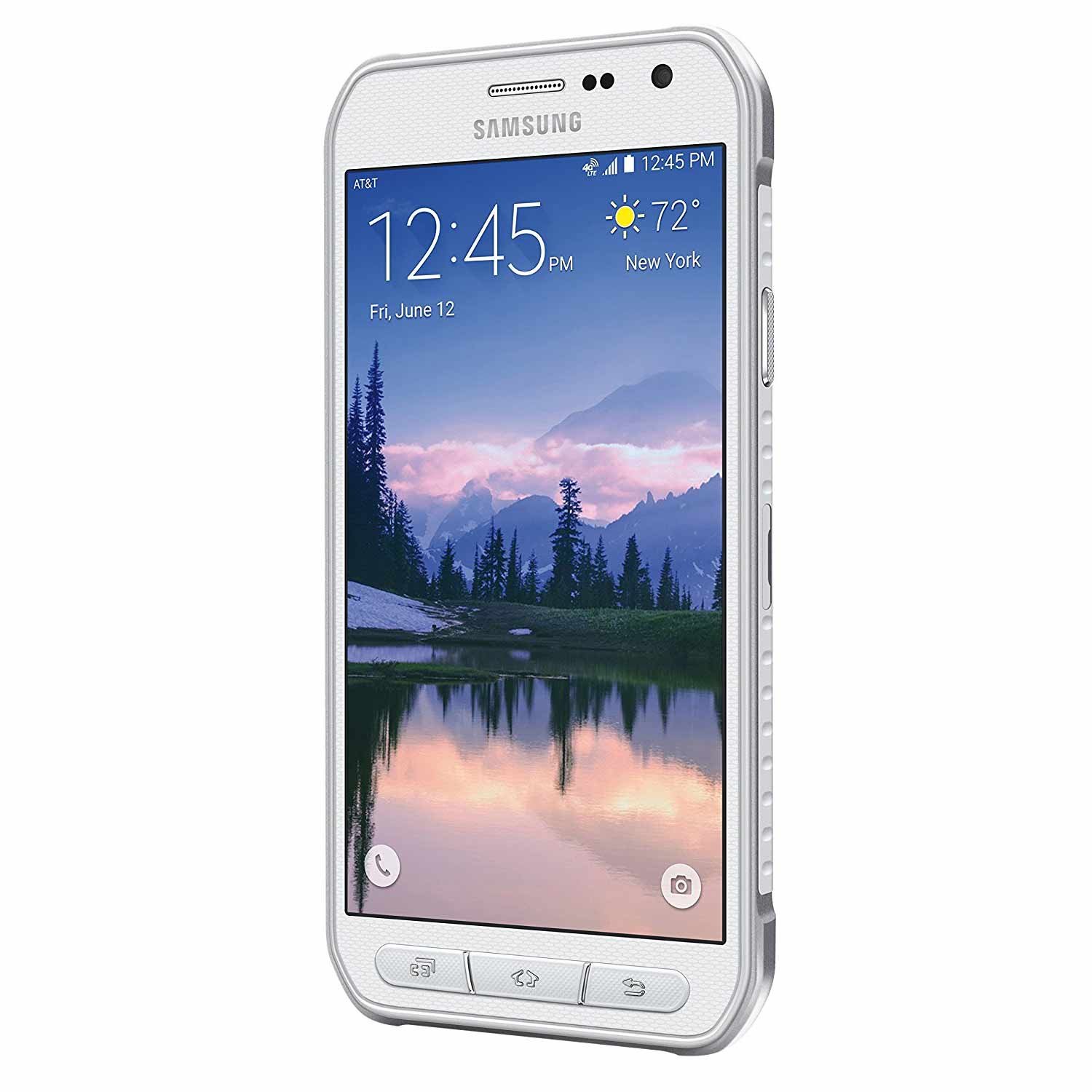 Samsung Galaxy S6 Active G890A 32GB Unlocked GSM 4G LTE Octa-Core Smartphone with 16MP Camera - White | Rugged Waterproof Design for Outdoor Adventures, Hiking & Extreme Sports