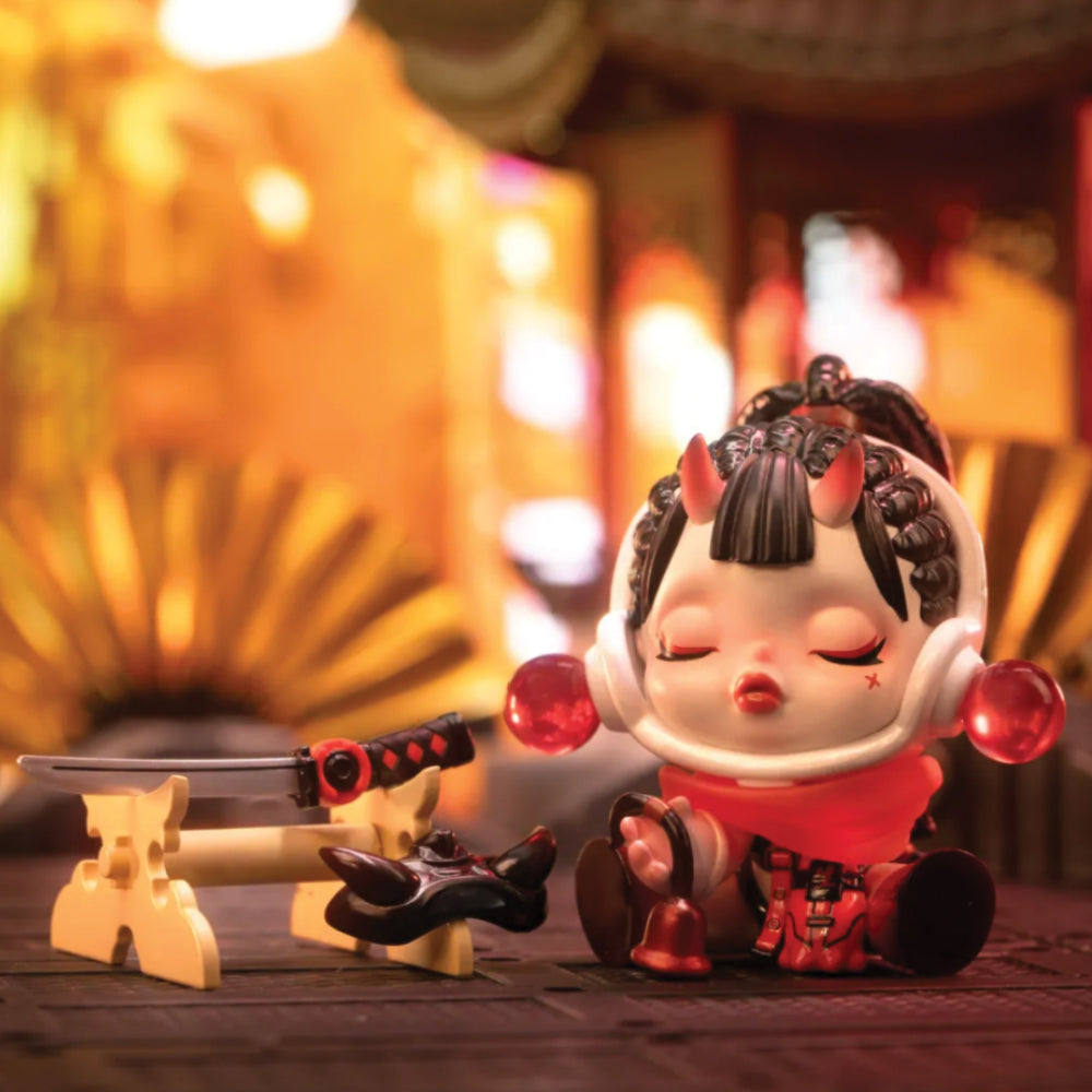 SkullPanda City of Night Collectible Figure - Cute Kawaii Art Toy for Home Decor, Office Display & Anime Lover Gift