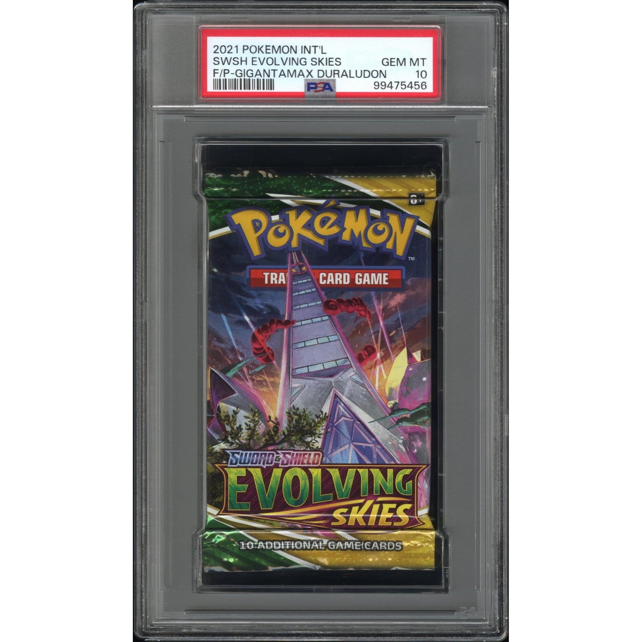 2021 Pokemon Evolving Skies Booster Pack - Gigantamax Duraludon PSA 10 Graded Card | Collectible Trading Card Game for Battles & Display