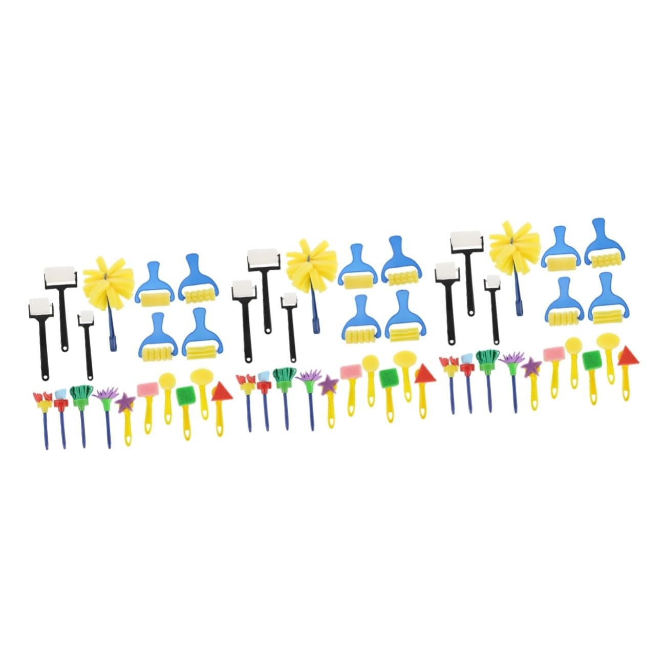 Alasum 54 Pcs Kids Sponge Brushes for Art & Craft - Early Learning Foam Paint Brushes, Toddler Painting Supplies, Birthday Party Favors - Perfect for Classroom Activities, DIY Projects & Creative Play