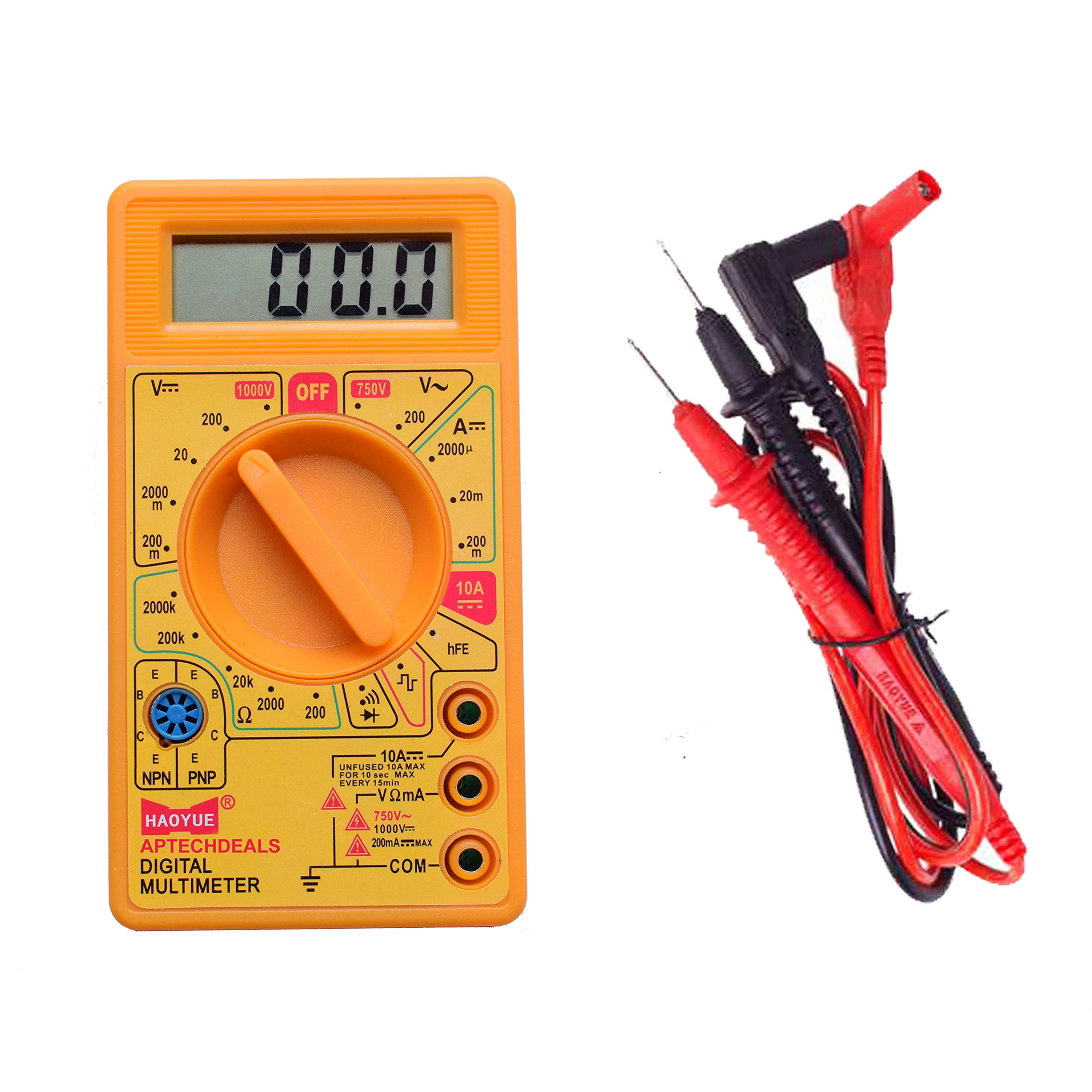 Digital Multimeter with LCD Display - AC/DC Voltage & Current Tester for Home, Automotive & Electrical Repairs | APTECH DEALS.COM