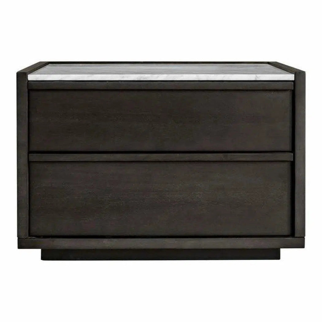 26.5 Inch Grey Contemporary Nightstand - Modern Bedside Table for Bedroom, Living Room, or Guest Room