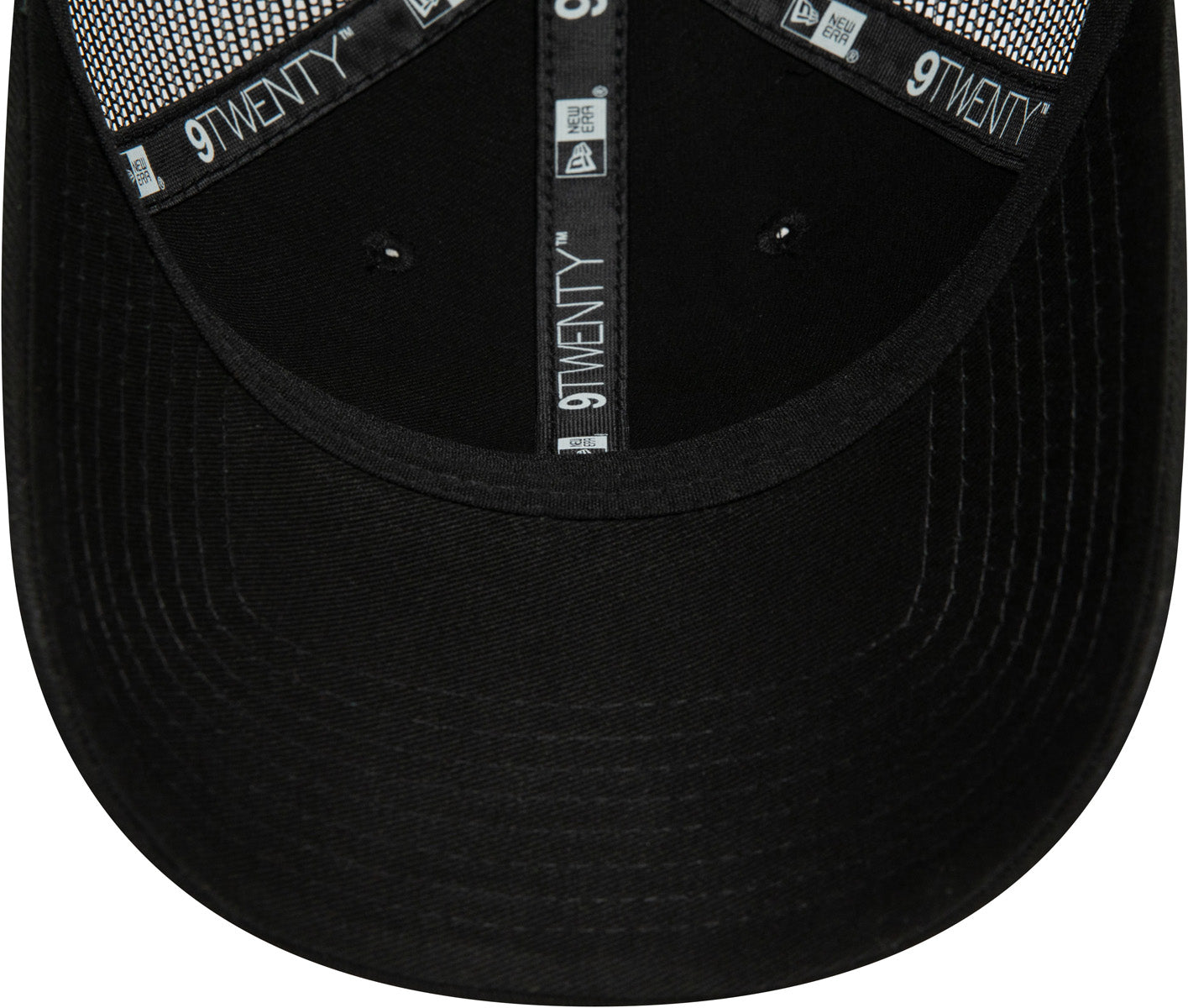 Women's New Era 9Twenty Black Trucker Cap - Adjustable Snapback Hat for Casual Wear, Outdoor Activities & Sports Fan Gear