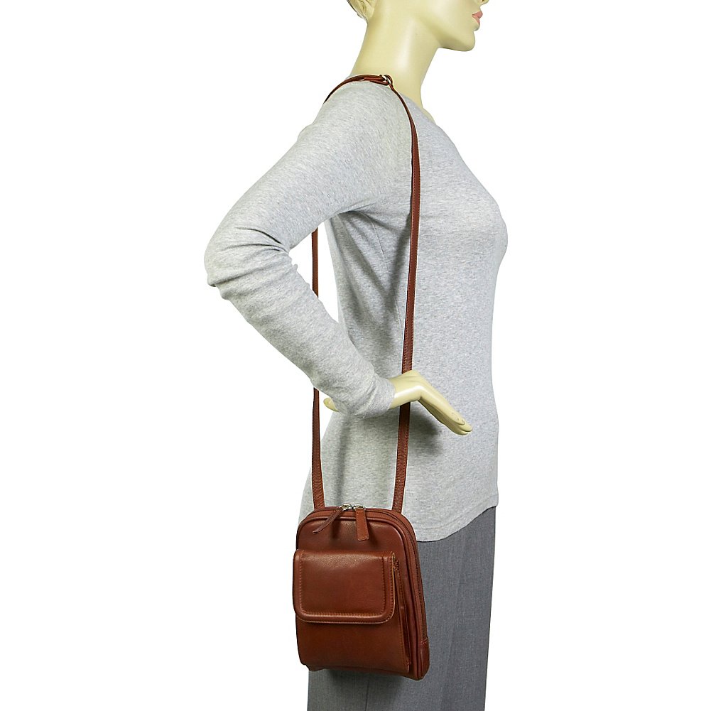 Luxury Cashmere Leather Mini Organizer Wallet - Elegant Raisin Color for Women | Perfect for Credit Cards, IDs & Everyday Essentials