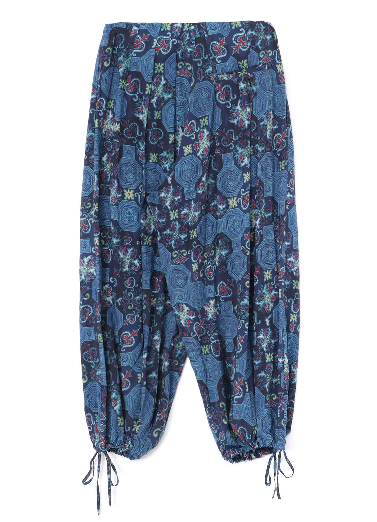 Chinoiserie B Printed Drawstring Balloon Pants - Stylish & Comfortable Loungewear for Women, Perfect for Yoga, Travel & Casual Wear