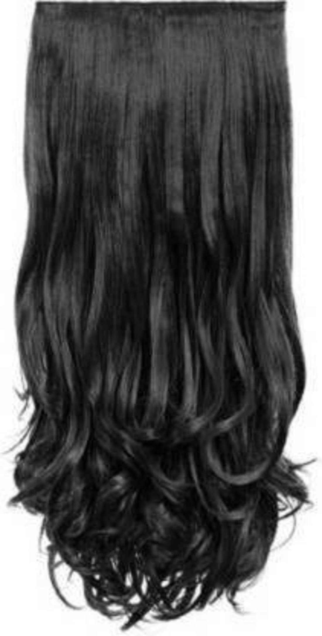 Abrish 22 Inch Synthetic Curly Hair Extensions - Natural Black Clip-In Hair Extensions | Soft & Silky Like Real Human Hair | Perfect for Parties, Weddings & Daily Styling