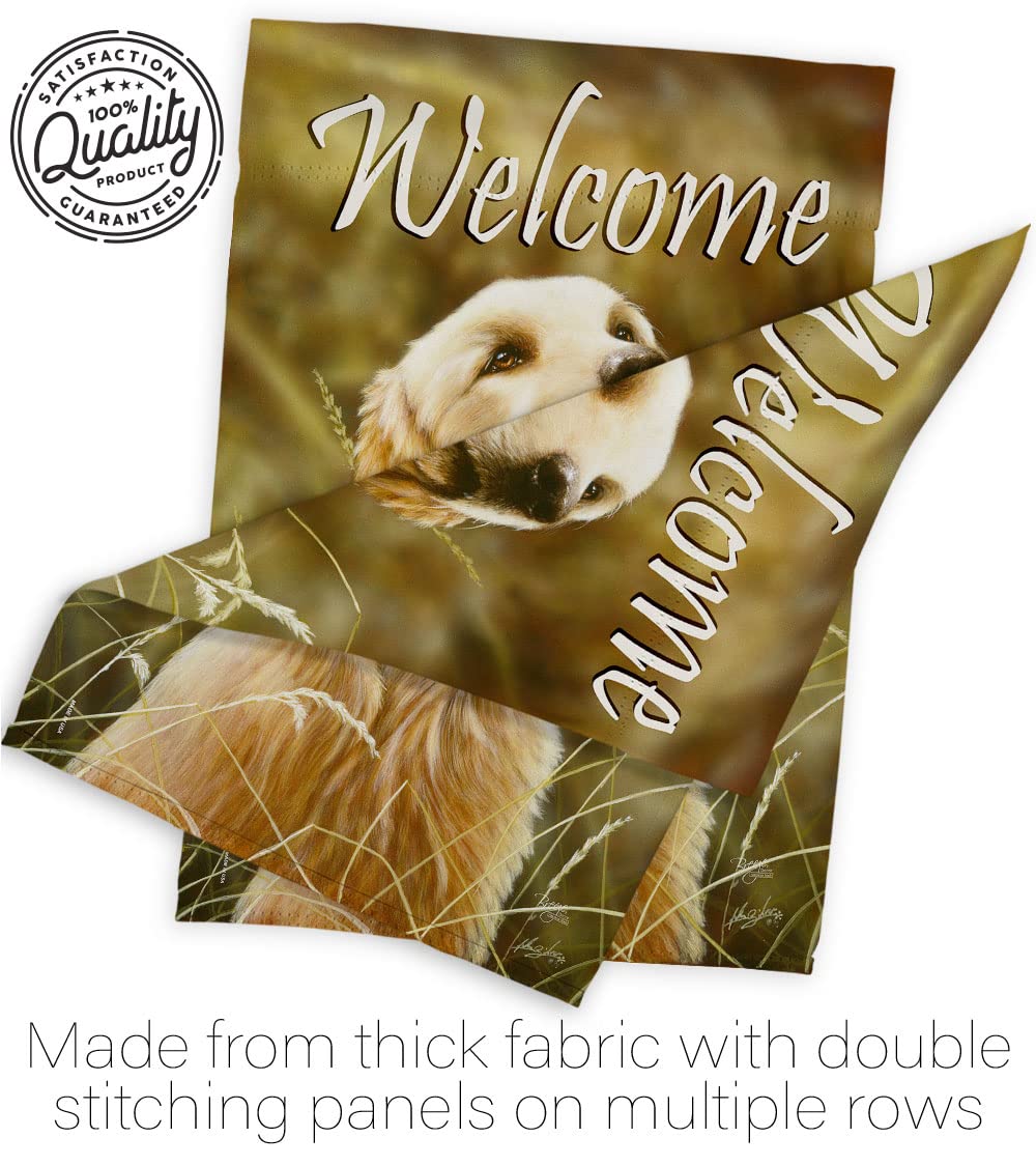 Yellow Lab Nature Pets House Flag Set 28