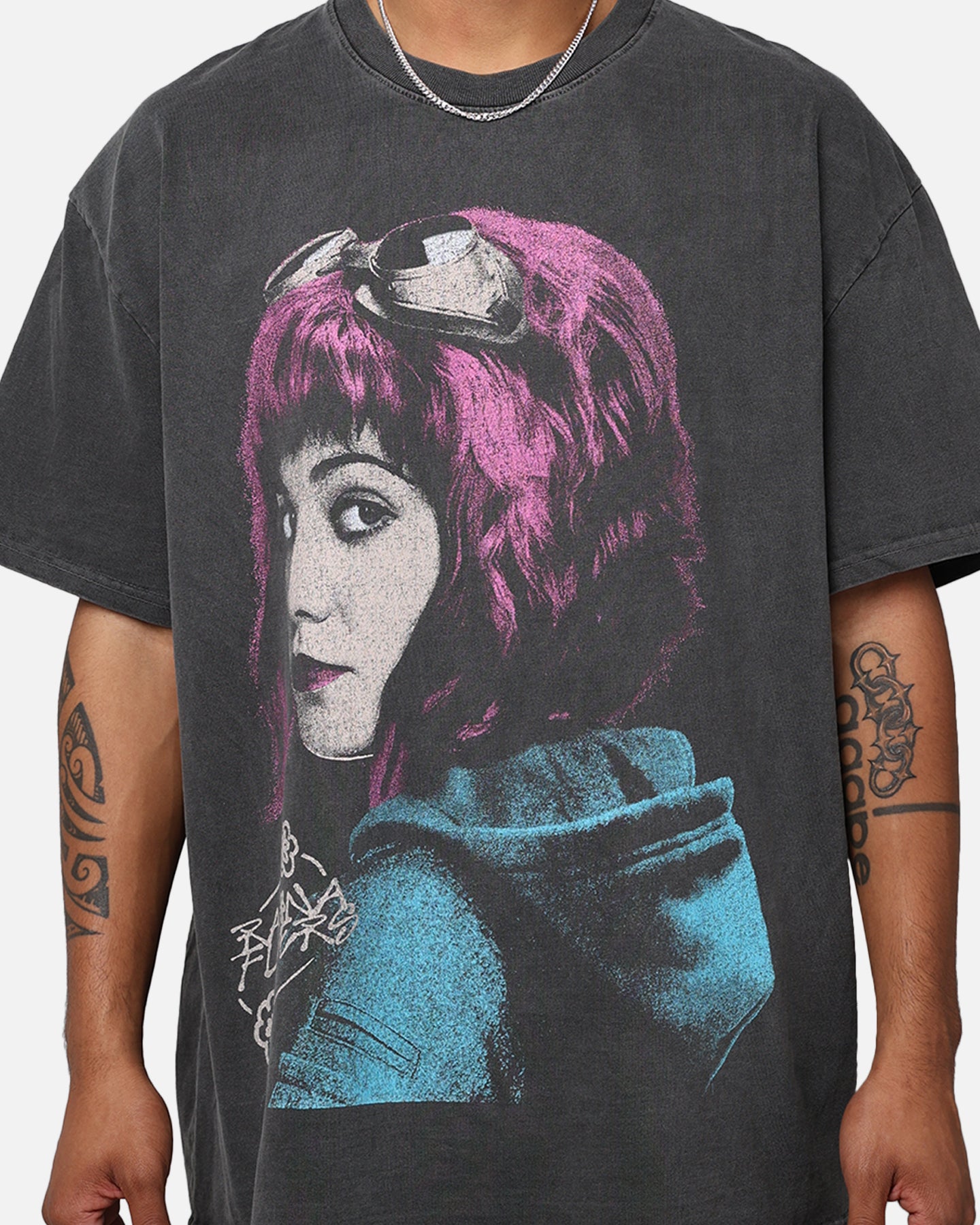 Scott Pilgrim Ramona Flowers Heavyweight Vintage T-Shirt - Black Wash | American Thrift | Retro Graphic Tee for Men & Women | Perfect for Cosplay, Concerts, and Casual Wear