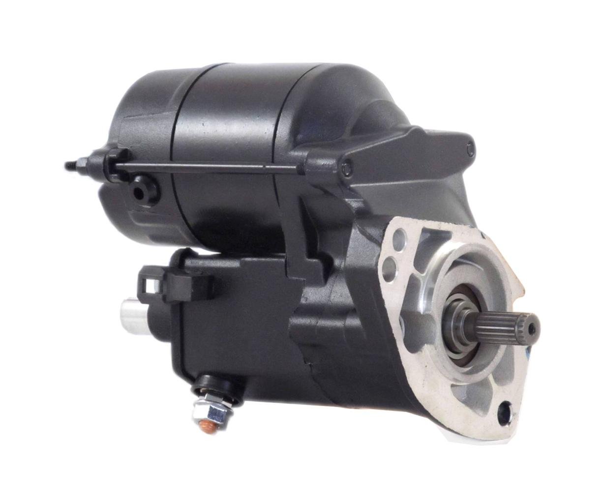 RAREELECTRICAL New Black Push Button Starter Motor Compatible with Harley Davidson FLSTCI Firefighter Police Edition - Easy Installation for Motorcycle Enthusiasts & Emergency Vehicles