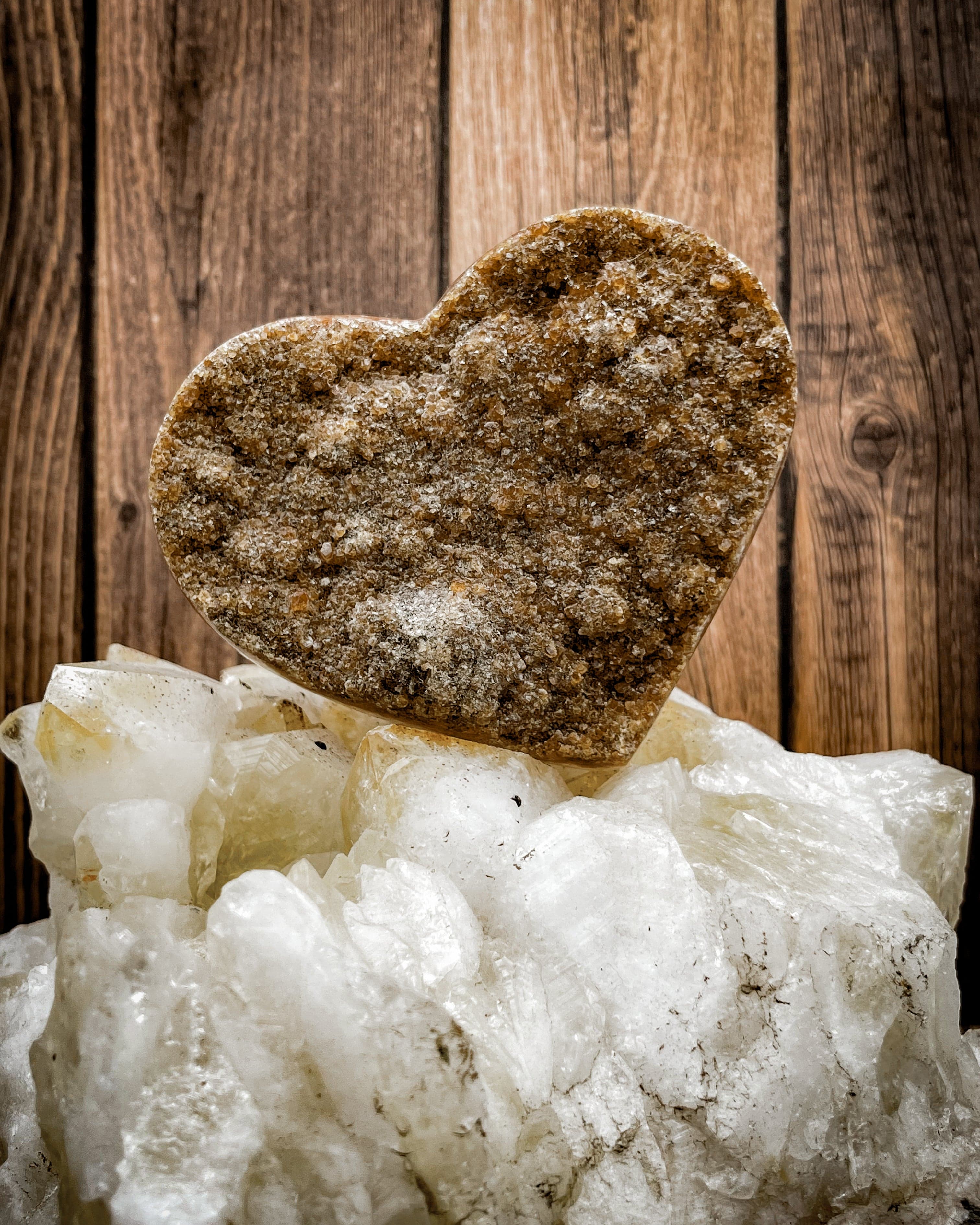 Natural Citrine Heart Cluster Pendant Necklace - Healing Crystal Jewelry for Love & Positivity | Perfect for Gifts, Meditation & Energy Balancing