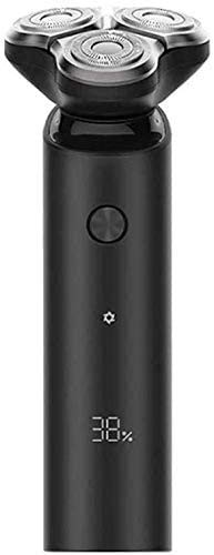 Premium Electric Razor for Men - Wet & Dry Cordless Rotary Shaver with IPX7 Waterproof, Rechargeable Battery & LED Display - Black - Perfect for Travel, Gym & Daily Shaving